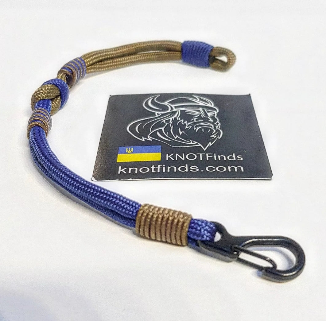 Navy Blue Gold Paracord Bracelet – Handmade 550 Cord Bracelet, Nautical Knot Wristband, Two Tone Rope Bracelet, Gift for Him