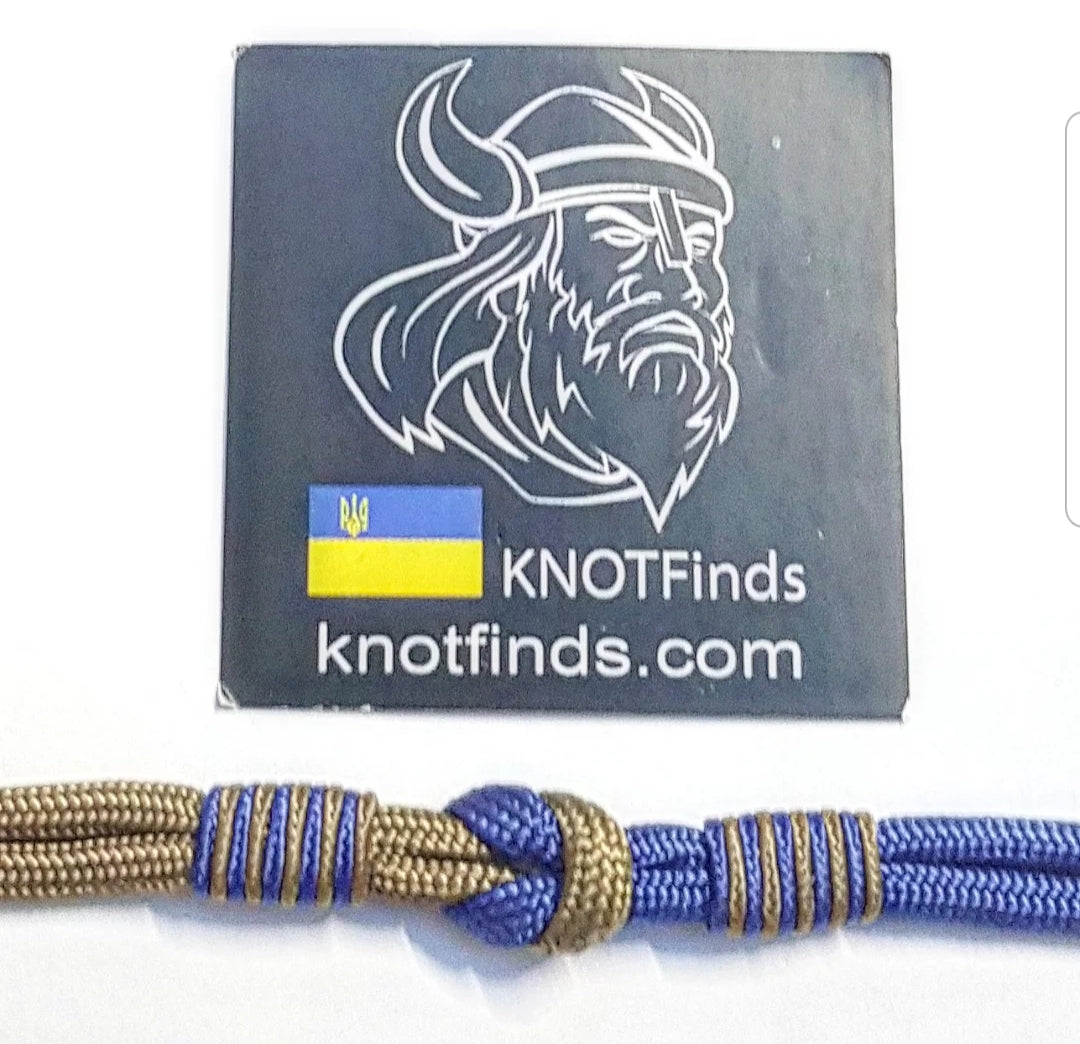 Navy Blue Gold Paracord Bracelet – Handmade 550 Cord Bracelet, Nautical Knot Wristband, Two Tone Rope Bracelet, Gift for Him