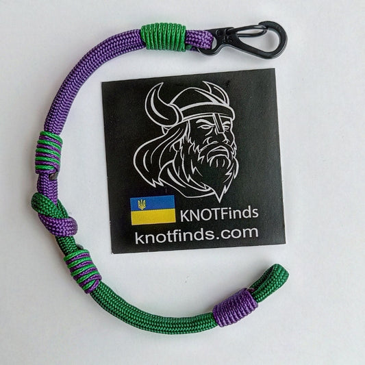 Thin purple and dark green bracelet. Mystical bracelet. Skydiving bangle. Surfer bracelet. Summer bangle. Beach accessory. Unusual bangle color.