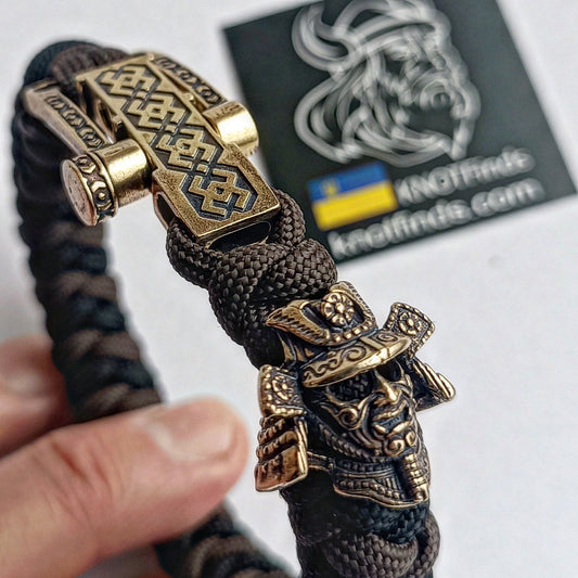 Samurai bracelet / Scandinavian  jewelry / gift for  him / paracord  bracelet / parachute  cord  / biker bangle