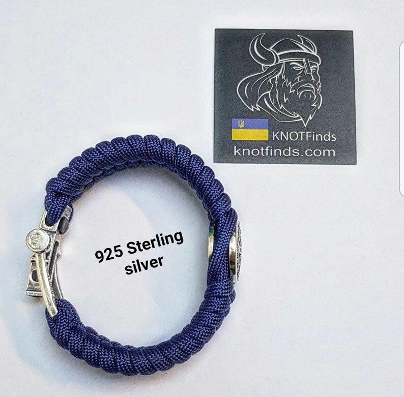 Handmade Paracord Bracelet with St. Benedict Cross | Celtic Knot Design | 925 Sterling Silver | Catholic - Inspired Jewelry for Men & Women