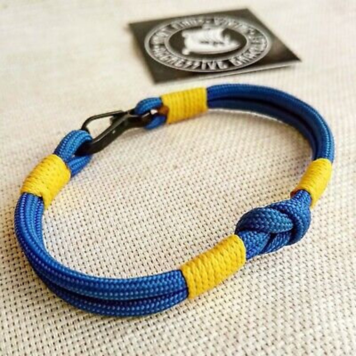 Blue and Yellow Paracord Bracelet