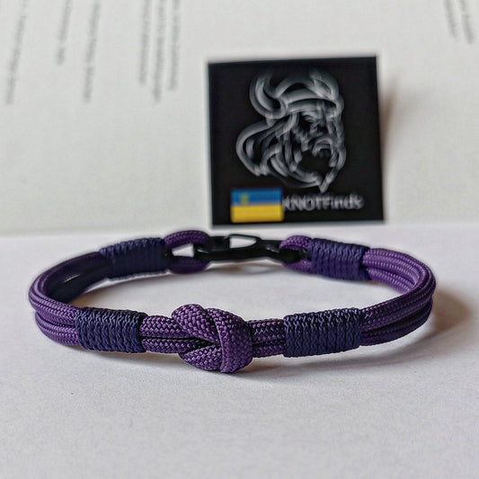 Thin purple bracelet. Mystical bracelet. Skydiving bangle. Surfer bracelet. Summer bangle. Beach accessory. Unusual bangle color.