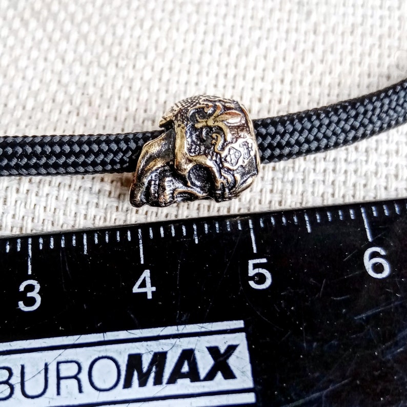 Brass Skull Bead: Viking Paracord Jewelry