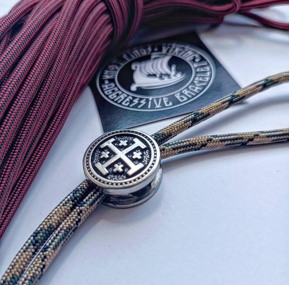 Stainless steel Jerusalem Cross Bead | Paracord Bracelet Bead | Christian Faith Symbol | Protection Talisman | Ships from USA | Fast Delivery