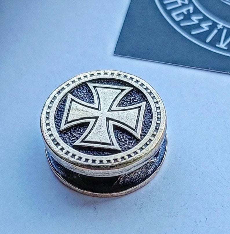 Templar Cross Bead, Brass Cross Charm, Viking Jewelry & Craft Supply, Ships from USA