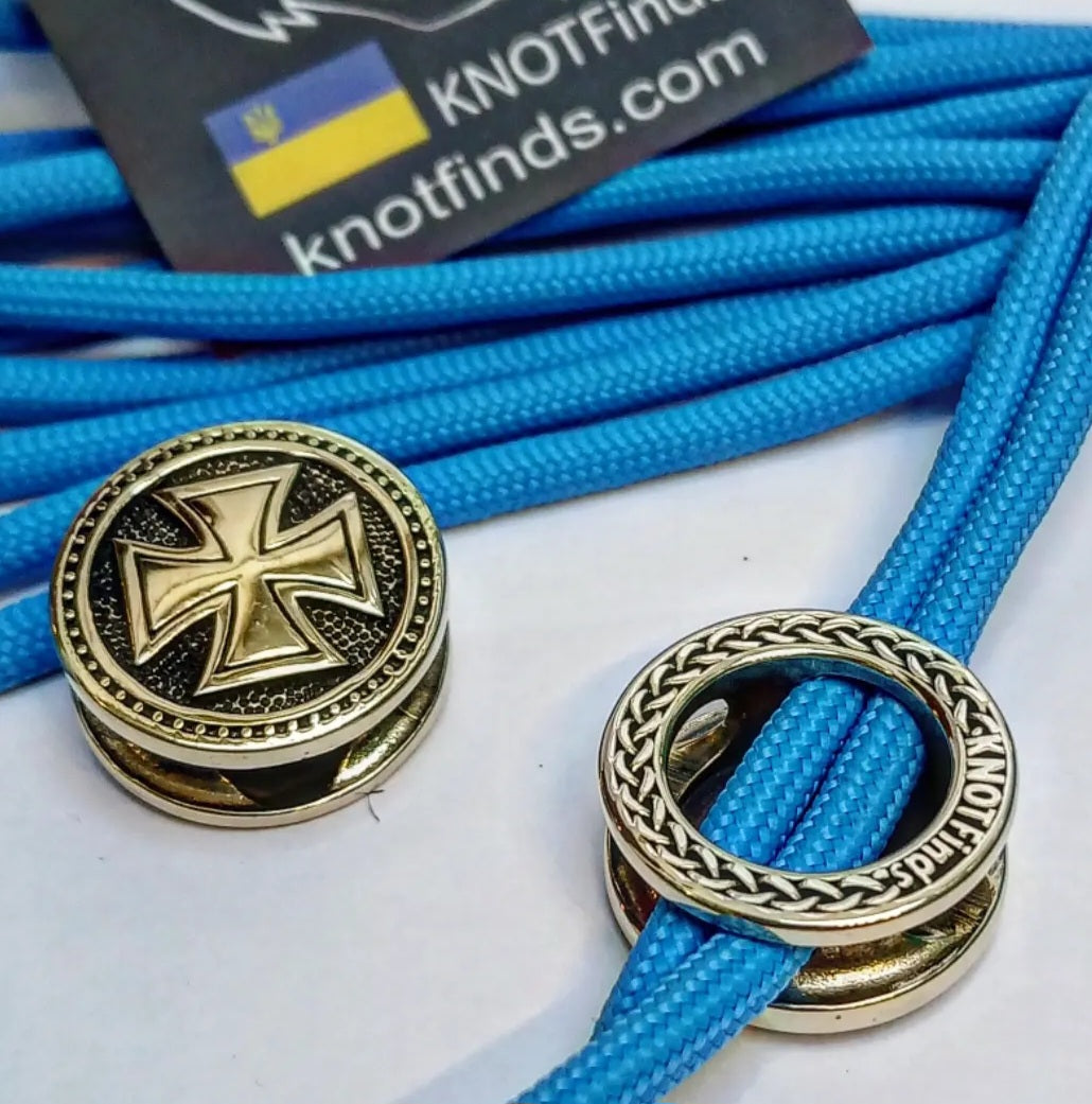 Templar Cross Bead | Solid Brass Cross Charm | Fast Shipping from USA | Viking, Paracord & Jewelry Supply