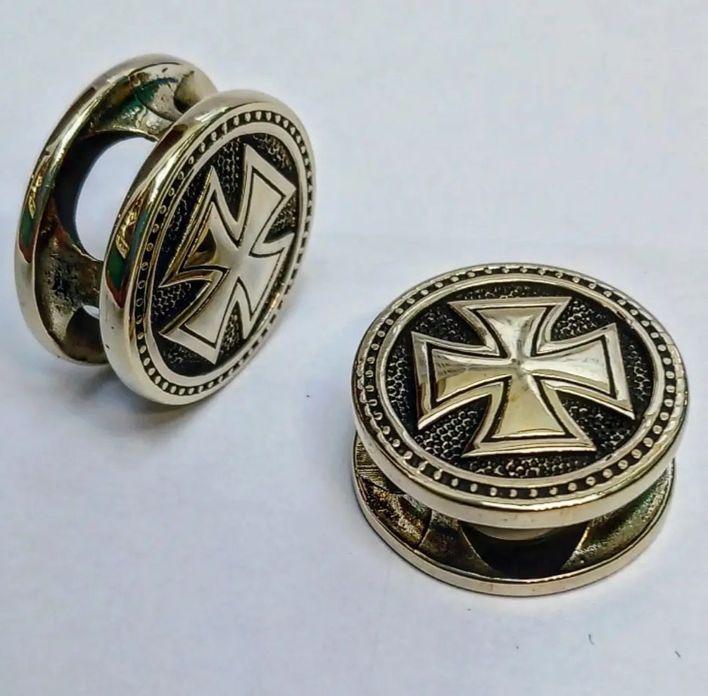 Templar Cross Bead | Solid Brass Cross Charm | Fast Shipping from USA | Viking, Paracord & Jewelry Supply