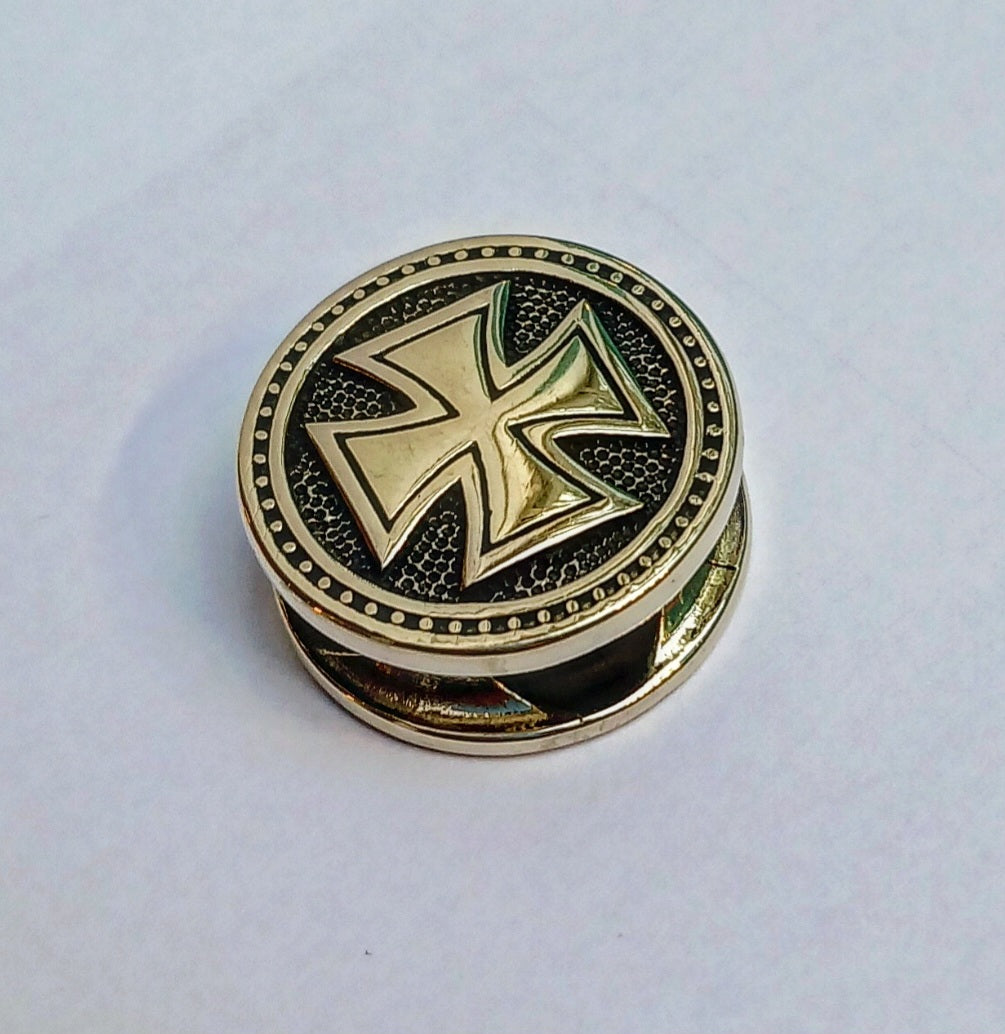 Templar Cross Bead | Solid Brass Cross Charm | Fast Shipping from USA | Viking, Paracord & Jewelry Supply