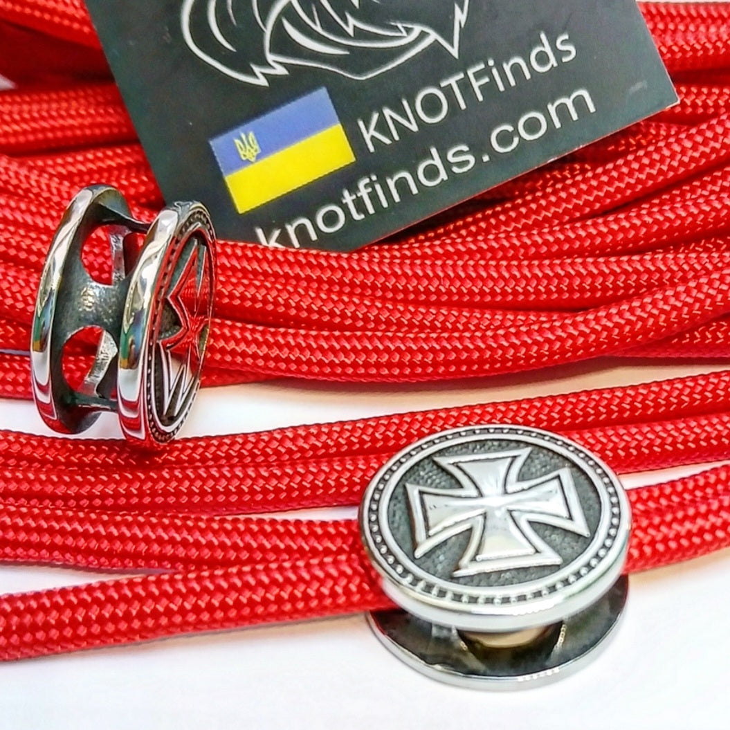 Templar Cross Bead | Stainless Steel | Fast Shipping from USA | Paracord, EDC & Jewelry