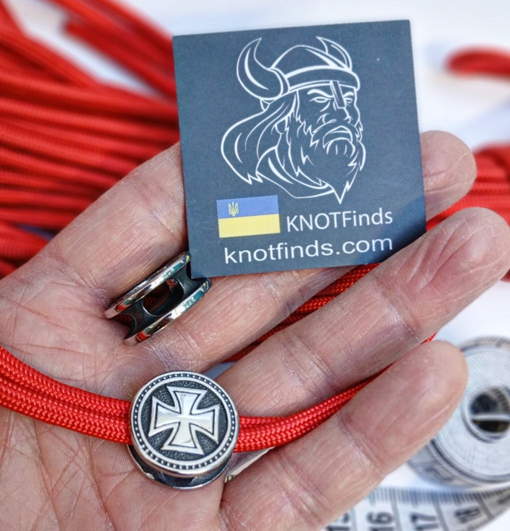 Templar Cross Bead | Stainless Steel | Fast Shipping from USA | Paracord, EDC & Jewelry
