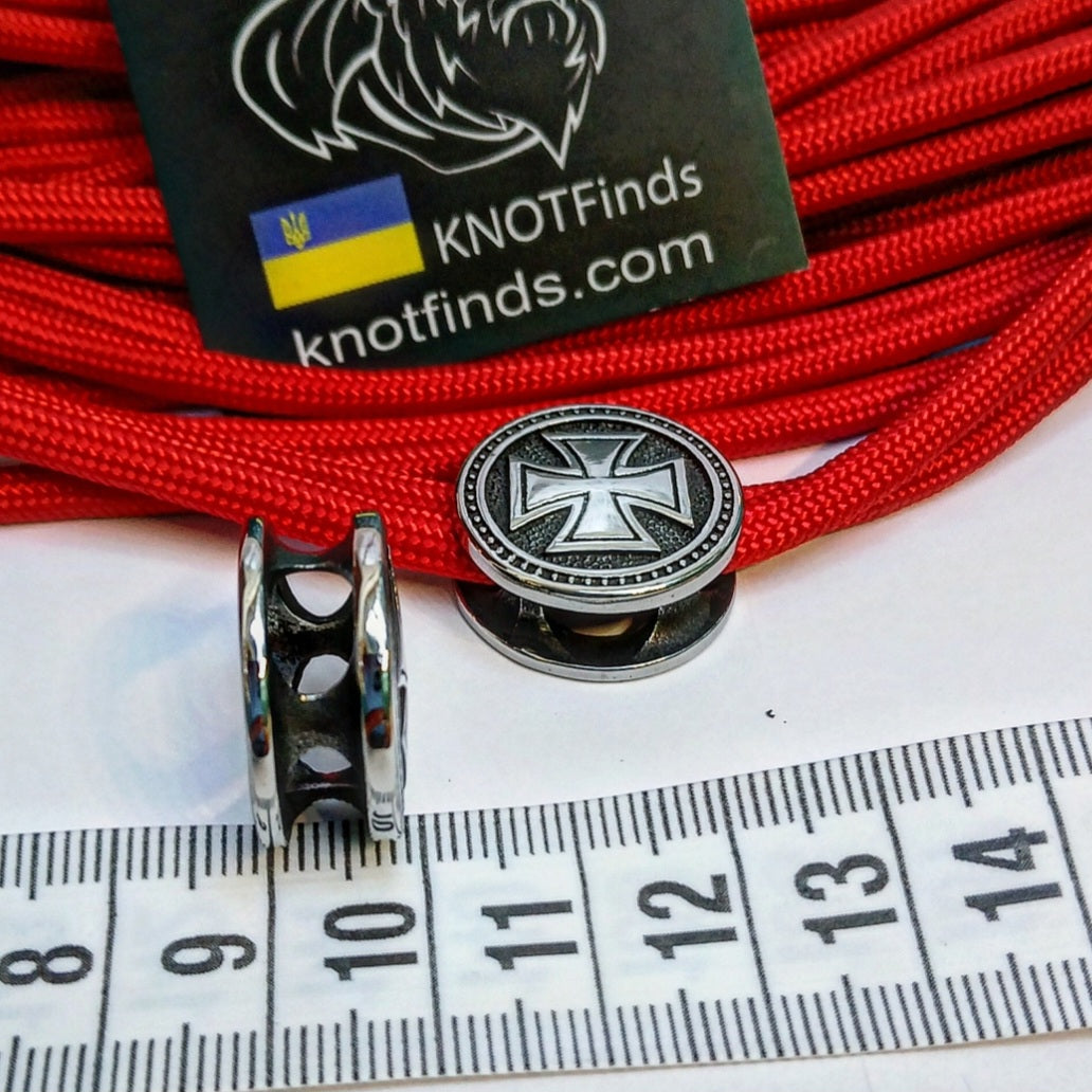 Templar Cross Bead | Stainless Steel | Fast Shipping from USA | Paracord, EDC & Jewelry