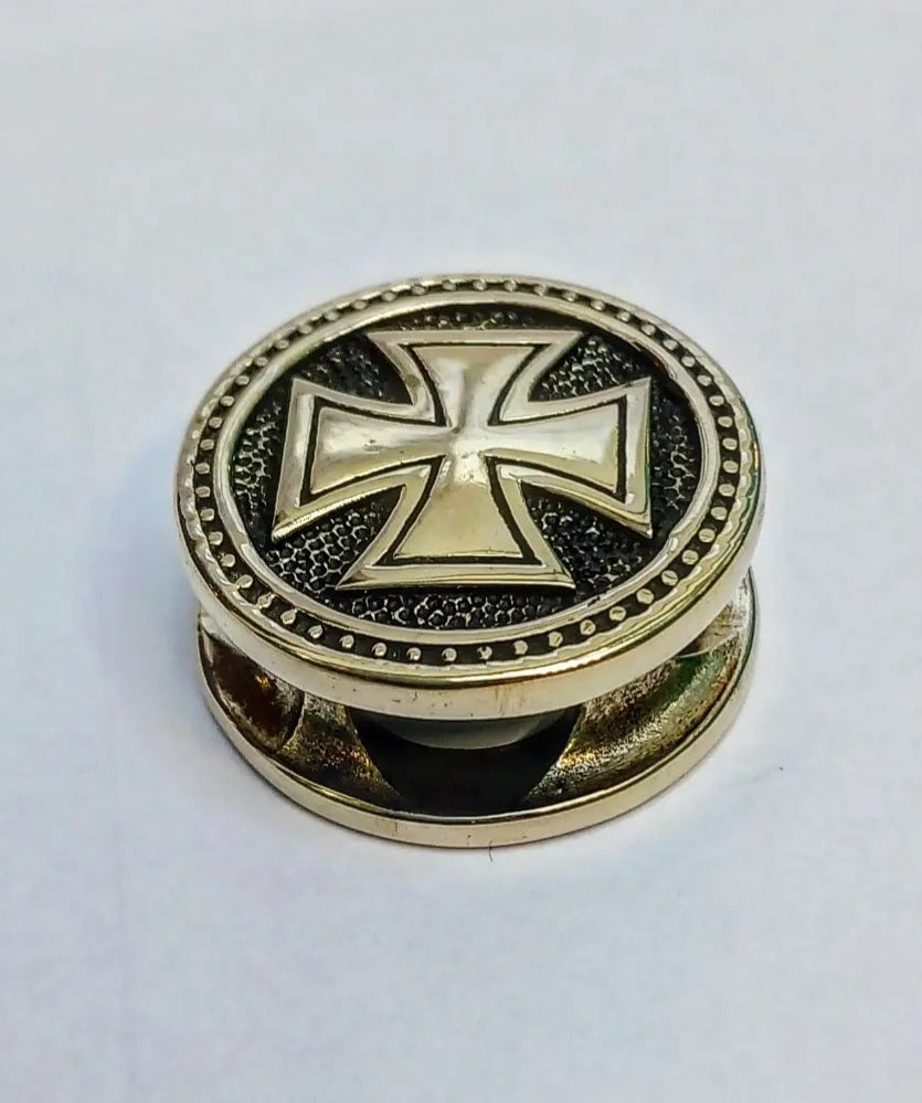 Templar Cross Bead | Solid Brass Cross Charm | Fast Shipping from USA | Viking, Paracord & Jewelry Supply