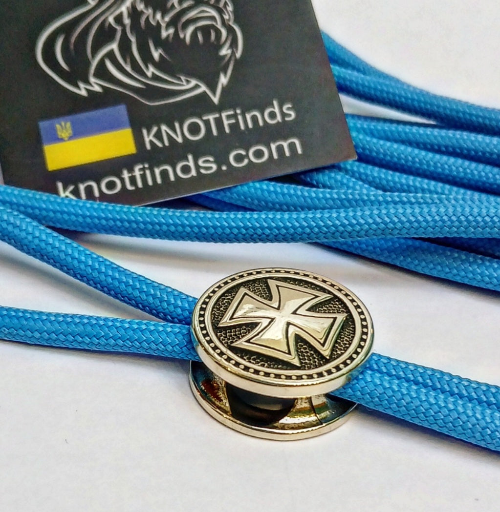 Templar Cross Bead | Solid Brass Cross Charm | Fast Shipping from USA | Viking, Paracord & Jewelry Supply