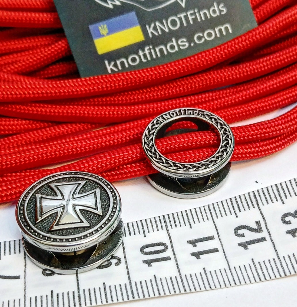 Templar Cross Bead | Stainless Steel | Fast Shipping from USA | Paracord, EDC & Jewelry