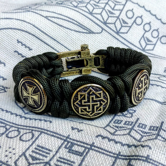 Paracord  bracelet / Templar bangle / gift for  him
