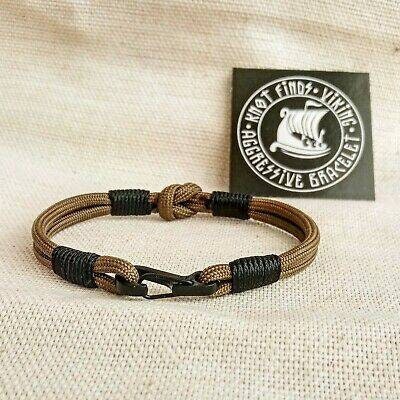 Thin military bracelet "EARTH" made of paracord and carbine for men. Army style.