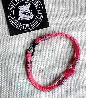 Lady viking. Scandinavian jewelry. Paracord bracelet. Gift for girls. Pink  bangle.