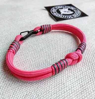 Lady viking. Scandinavian jewelry. Paracord bracelet. Gift for girls. Pink  bangle.