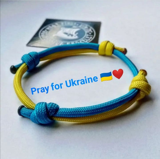 Paracord bracelet. Thin ukrainian bangle. Viking jewelry. Ukrainian symbol. Bangle rope. Glory to Ukraine.