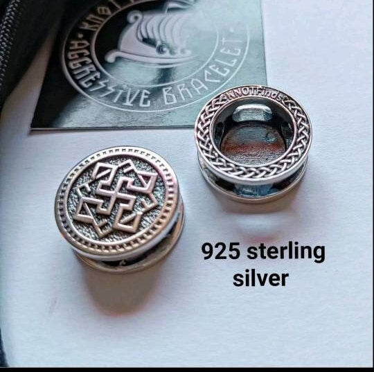 925 Sterling Silver Round Bead VALKYRIE Bead for Bracelet Viking Jewelry Men's Accessory.  Original author's products.