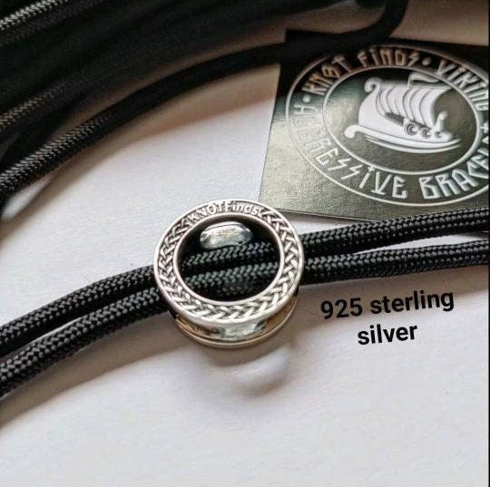 925 Sterling Silver Round Bead VALKYRIE Bead for Bracelet Viking Jewelry Men's Accessory.  Original author's products.